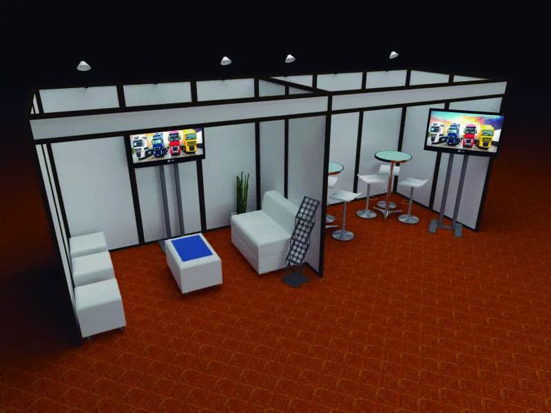 Stand personalizado para atención
